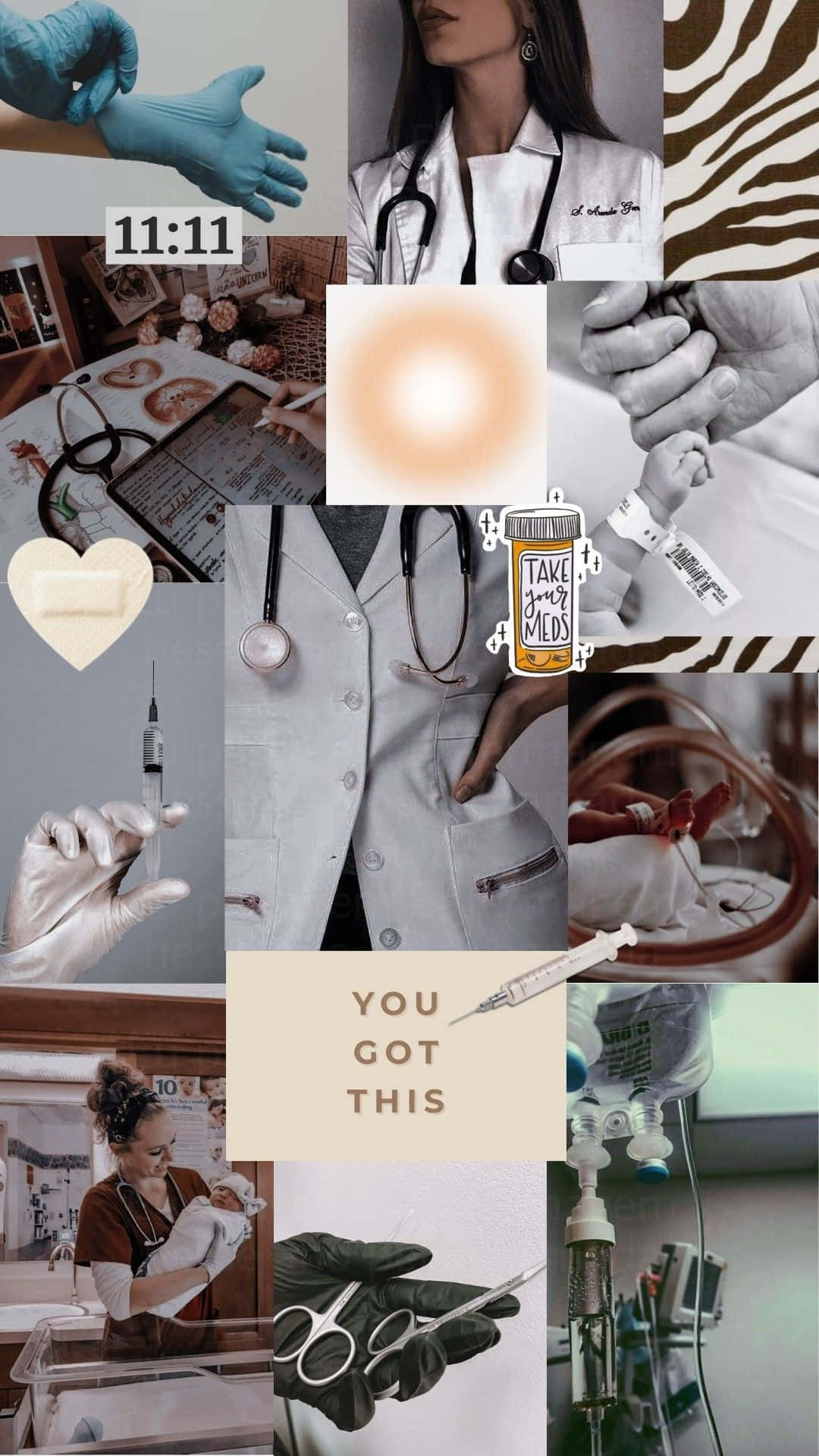 1080x1920 Download Nurse Inspiration Collage Wallpaper