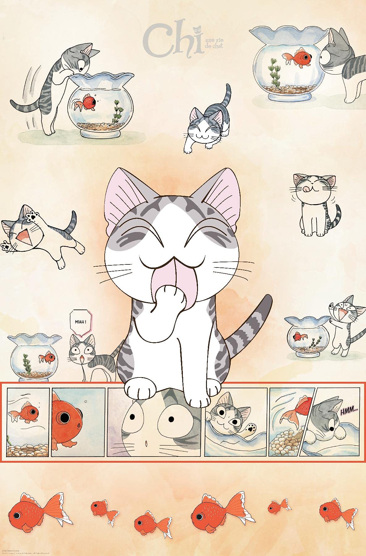 1185x1800 Trends International Chi Cat Wall Poster, 22.4L x 14.7W, Premium Unframed Version: Posters & Prints