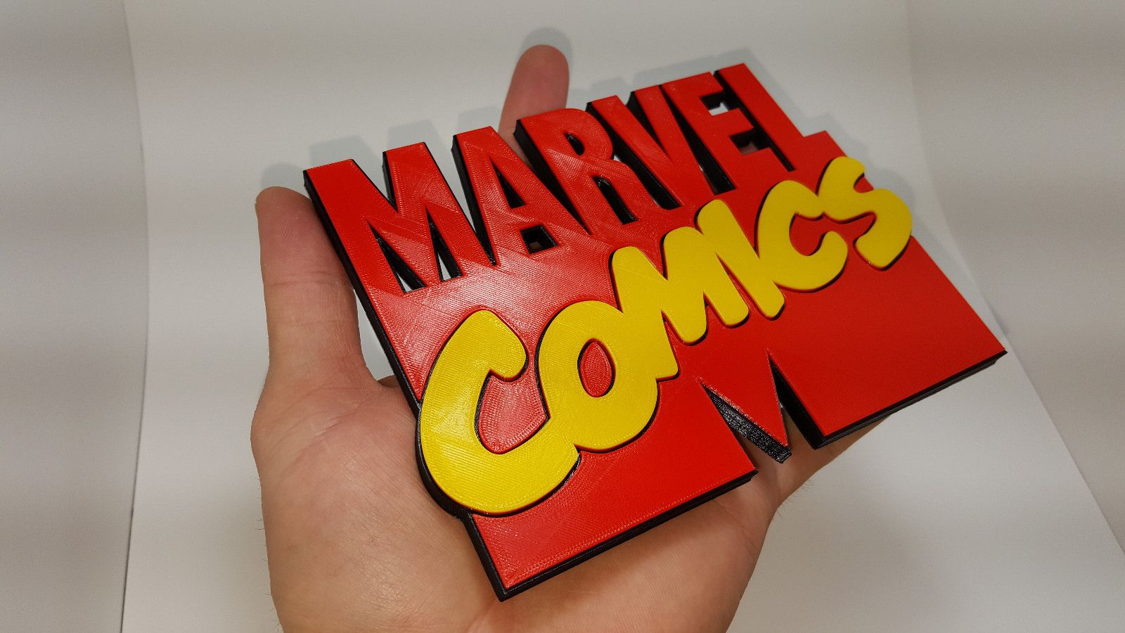 1600x900 Marvel Comics 3D Logo (2 Versions), Ornament or Magnet !!