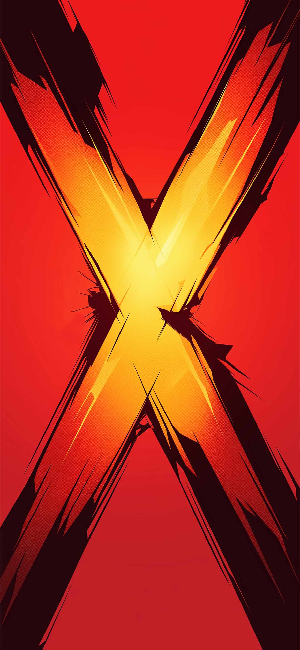 1180x2554 X Men Logo Red Comics Style Wallpaper Wallpaper HD