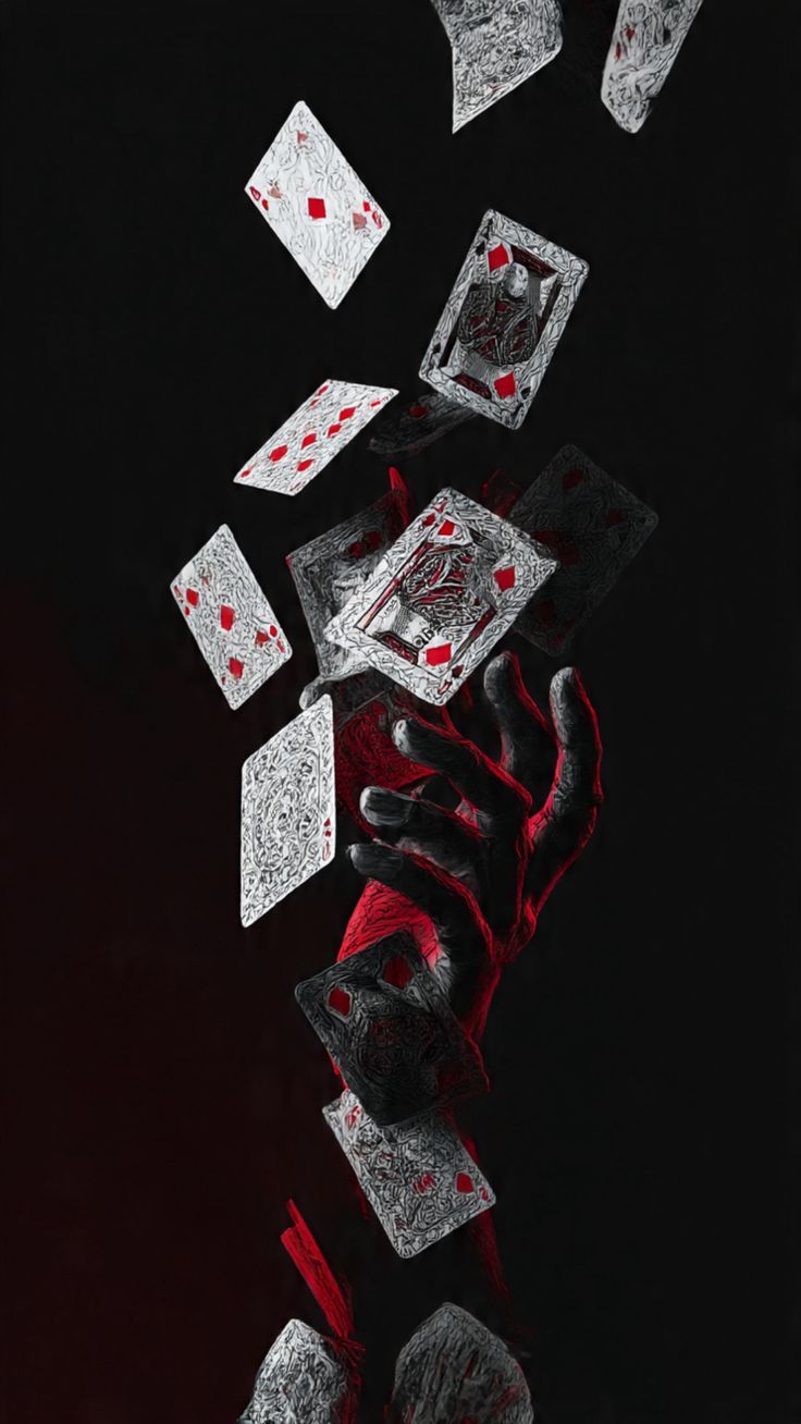 736x1308 Aesthetic cards wallpaper. Black and red aesthetic wallpaper, Cardistry wallpaper, Poker aethestic