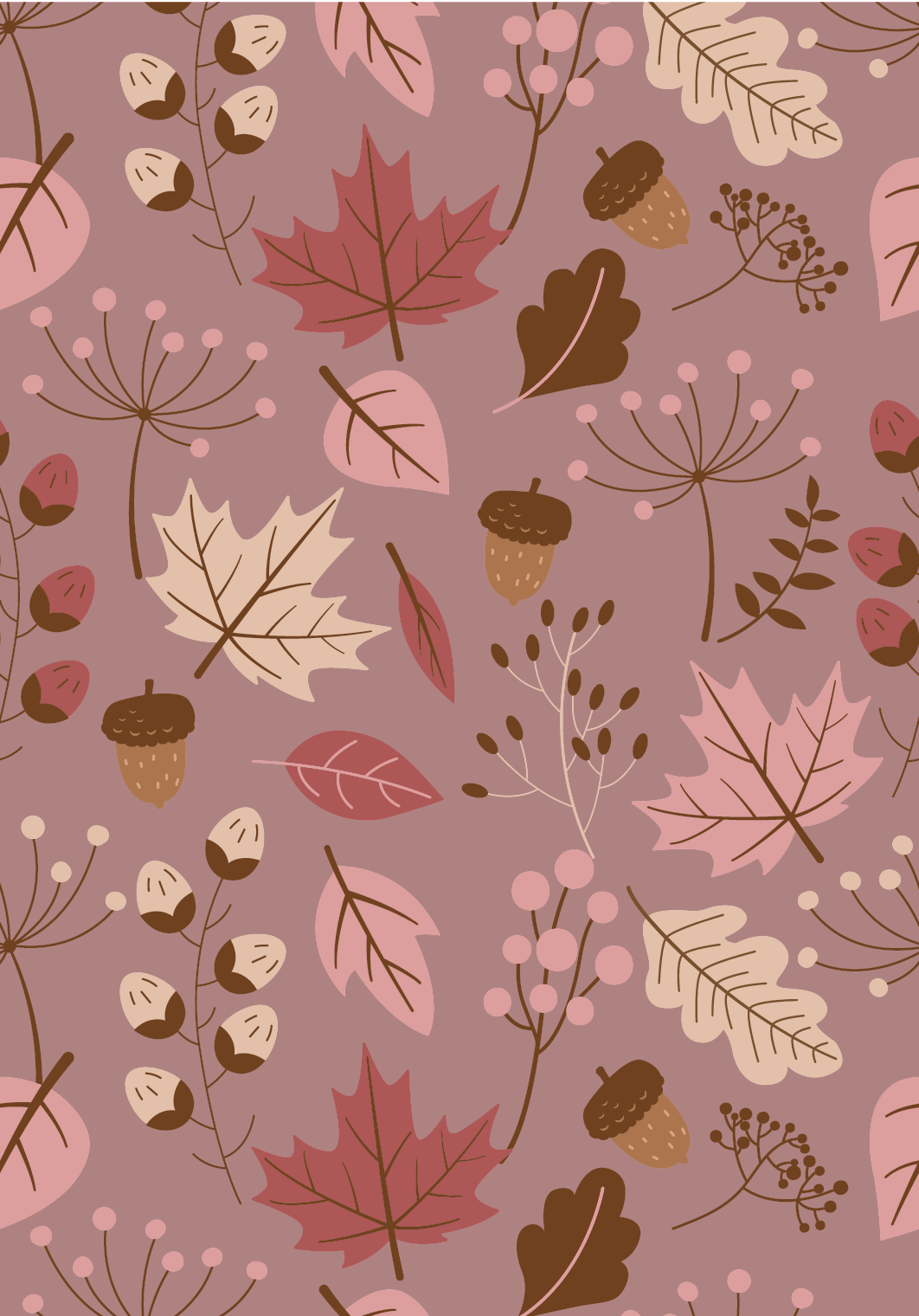 1062x1520 Purple Autumn Leaves Wallpaper