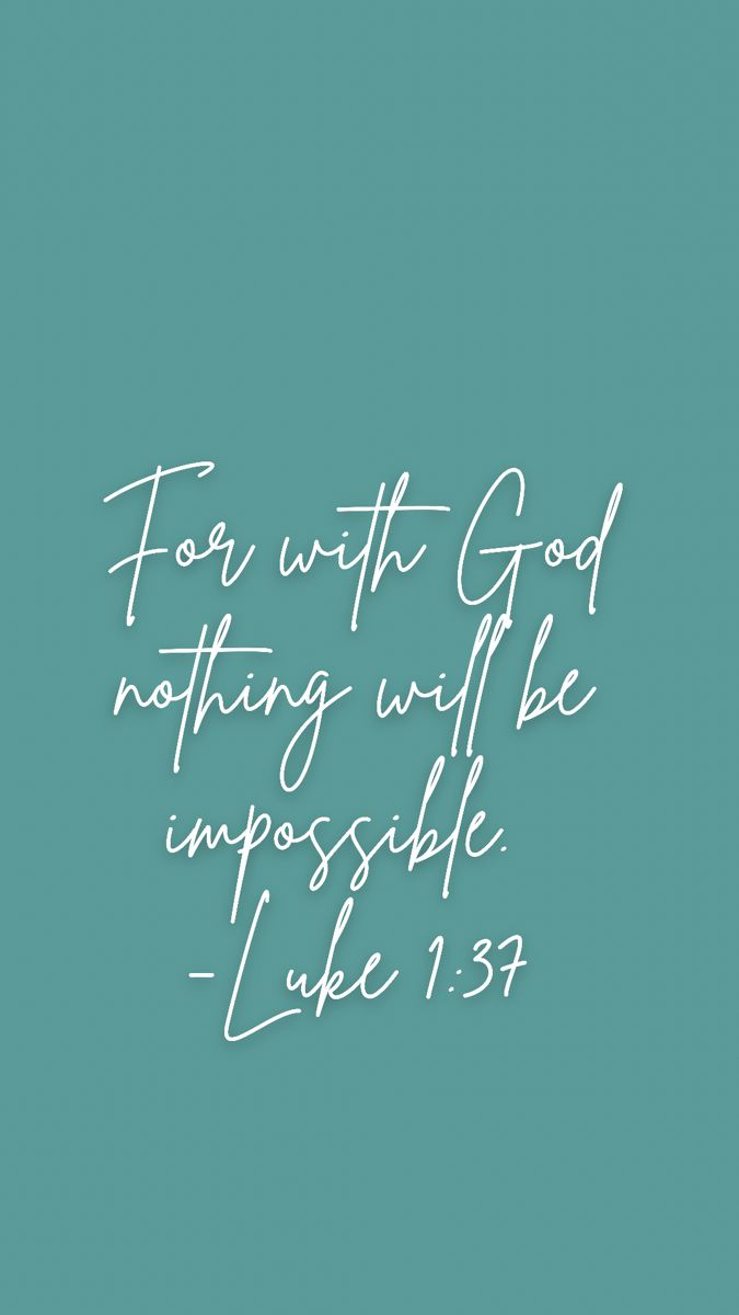 675x1200 Luke 1:37 Wallpaper