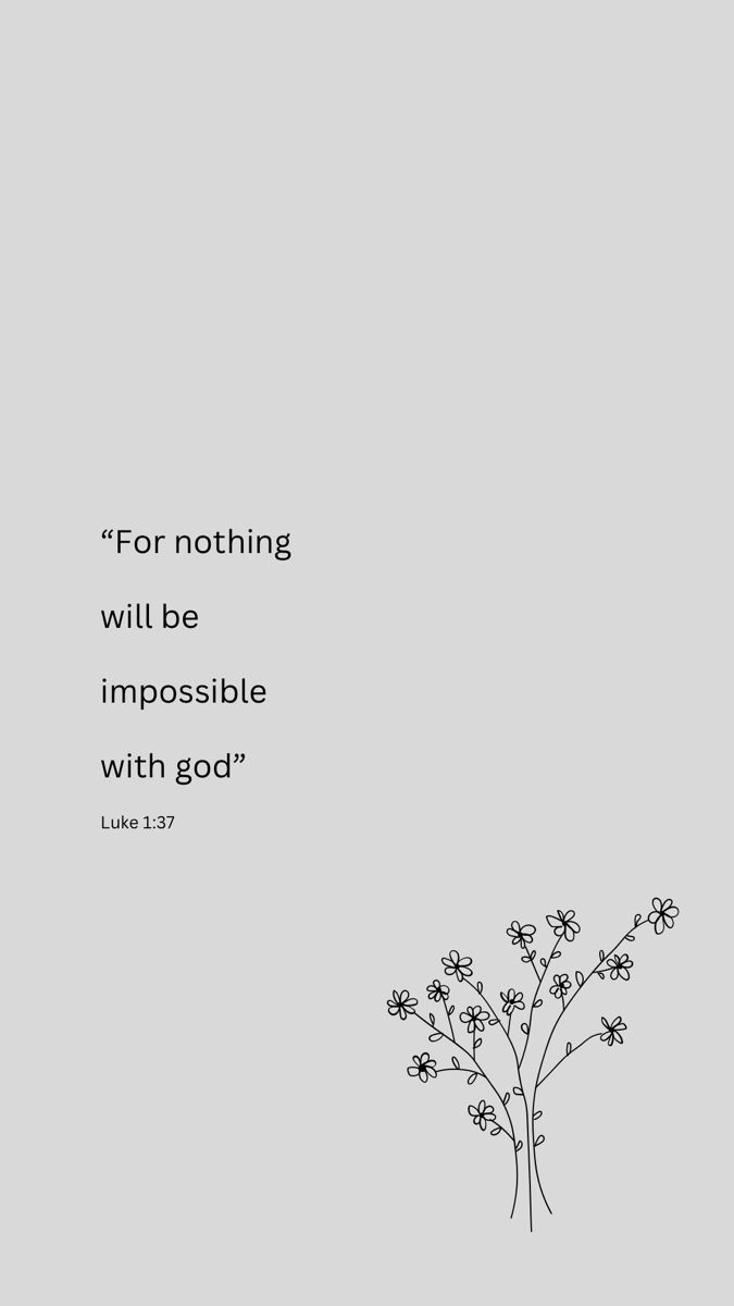 675x1200 Religious quote. religious background. Luke 1:37