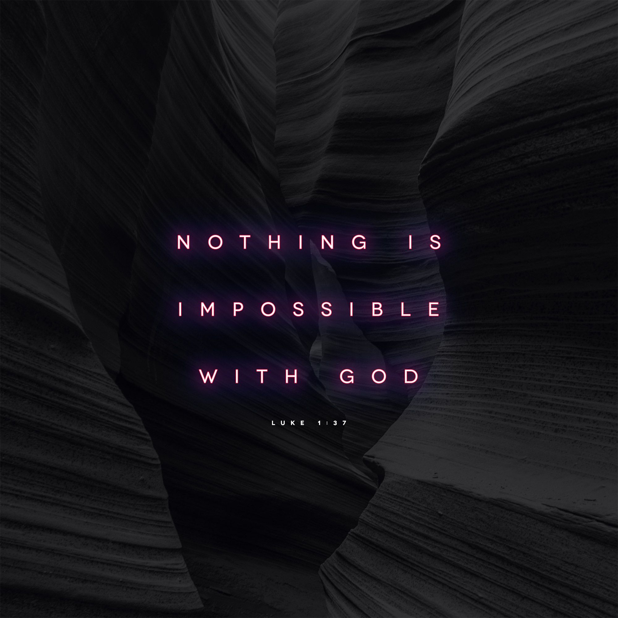 2000x2000 Nothing is impossible with God. 1:37