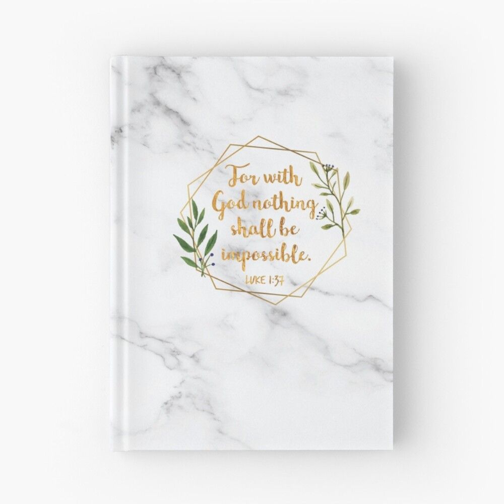 1000x1000 For With God Nothing Shall Be Impossible. Luke 1:37 Spiral Notebook By Bryce LiSi
