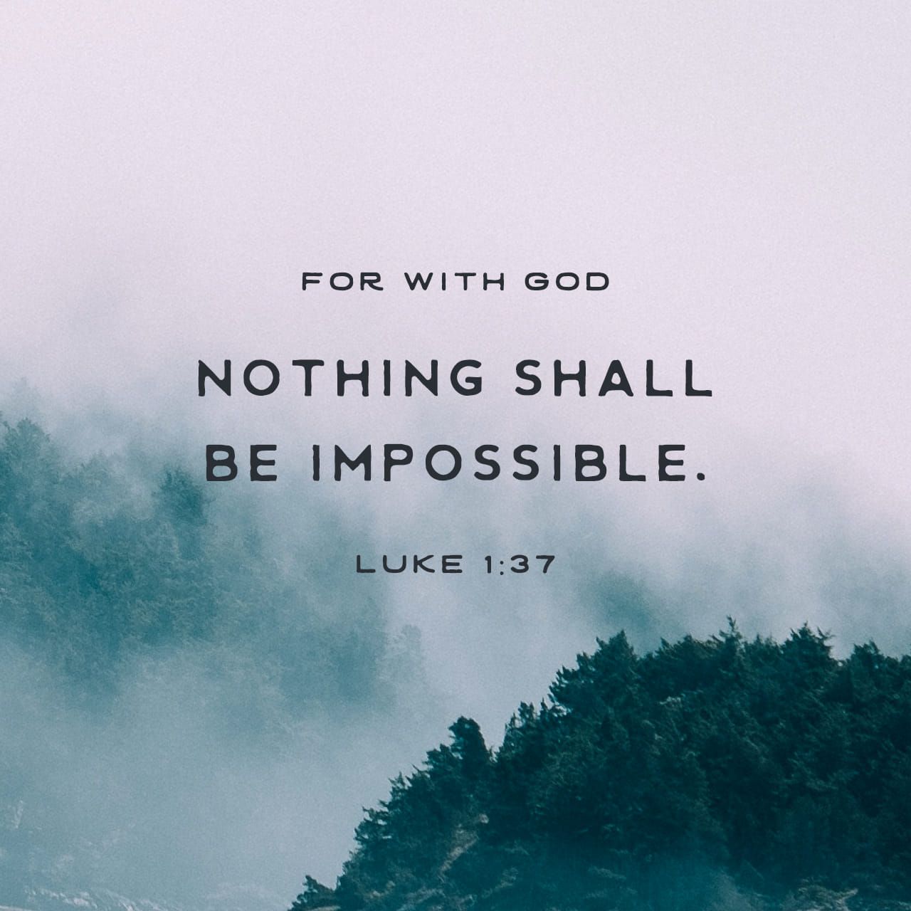 1280x1280 Luke 1:37 Verse Image