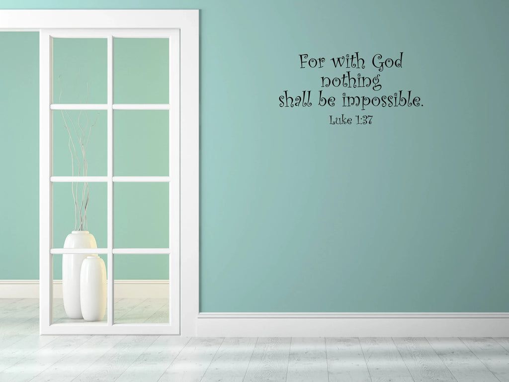 1024x768 Luke 1:37 Wall Decals Wall Signs