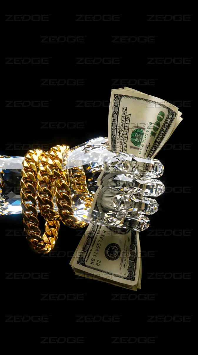 673x1206 Diamond Hand Holding Dollar Cash, Money Wallpaper wallpaper