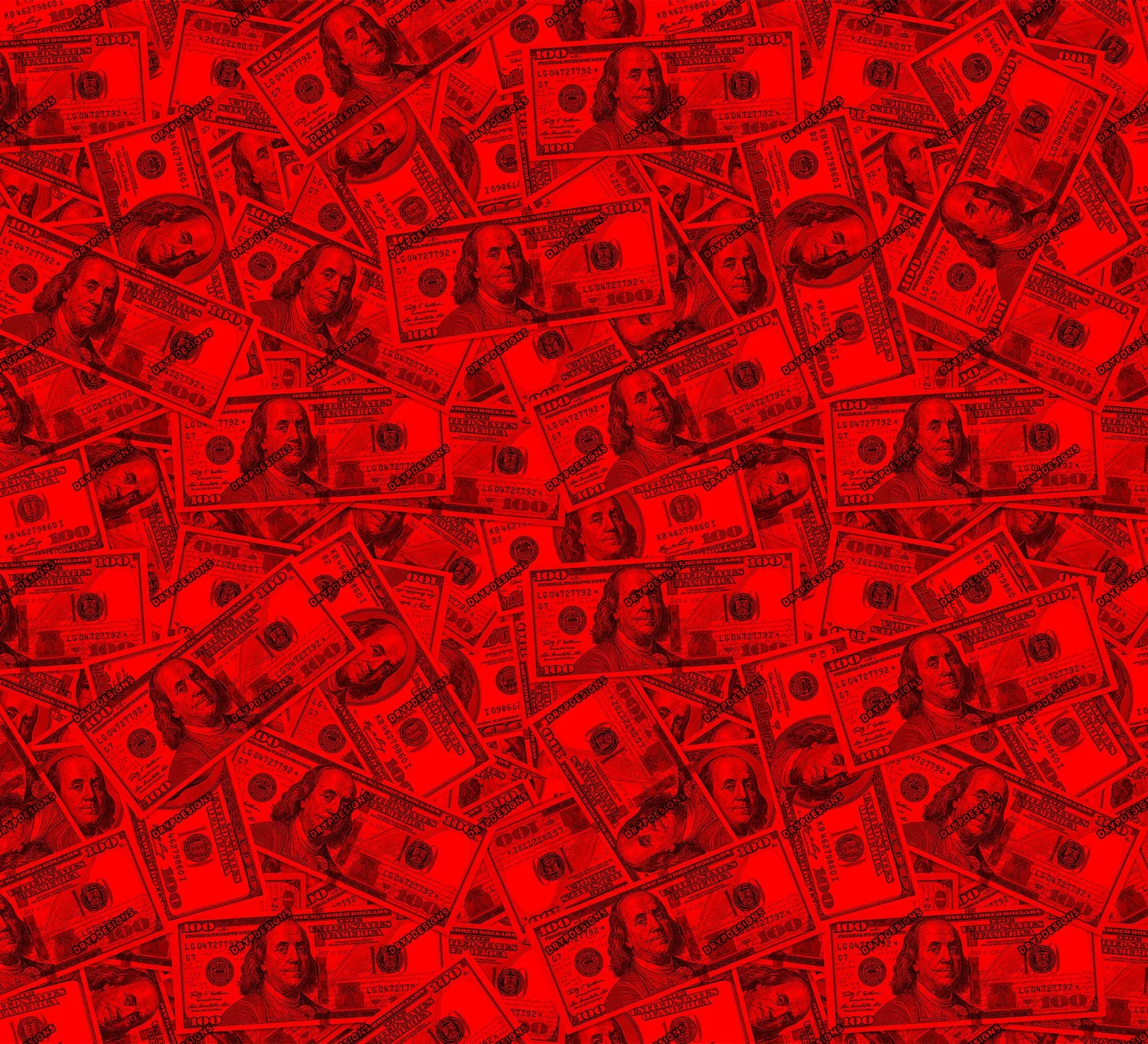 1500x1364 Red 100 Dollar Bills Seamless Money Background