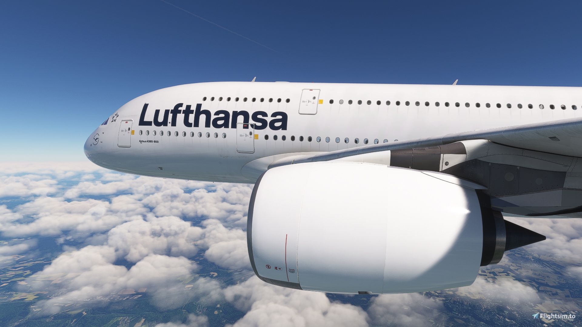 1920x1080 FlyByWire A380X Lufthansa regular fleet [4K] [8K] Liveries for MSFS