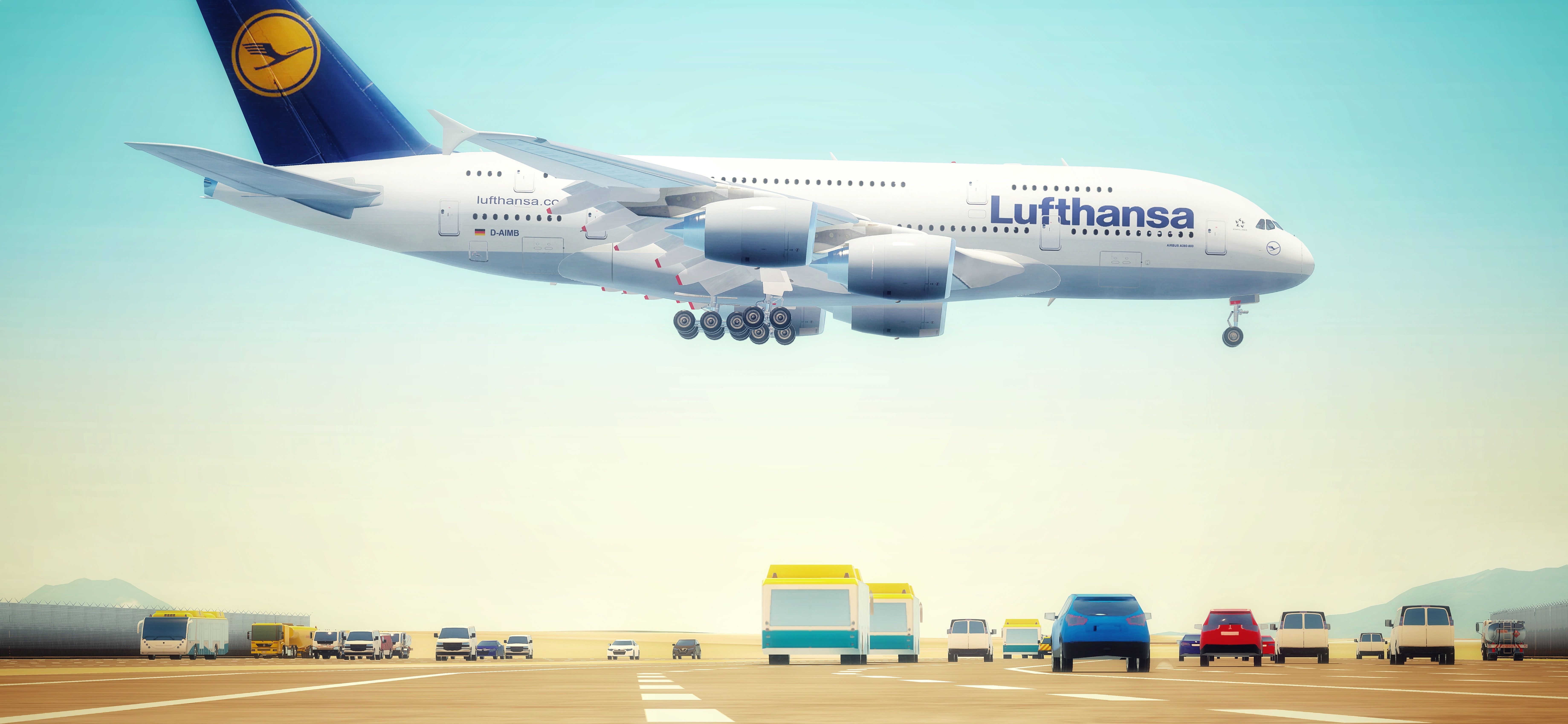 7355x3399 Lufthansa A380 + Manila's Highway= Magic and Videos Flight Community
