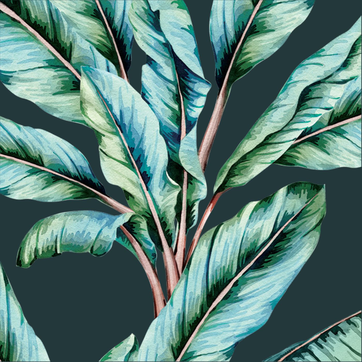 1400x1400 Lush Tropicana Wallpaper