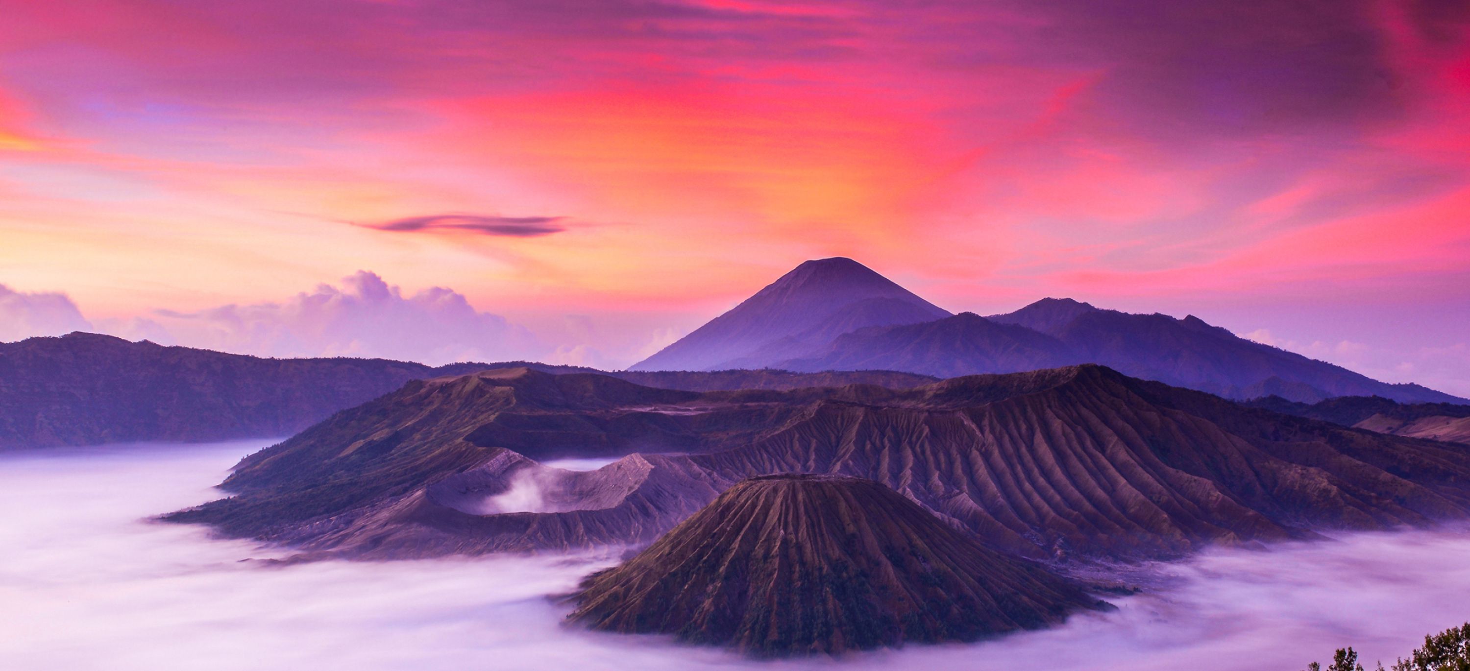 3000x1370 Mount Bromo Wallpaper