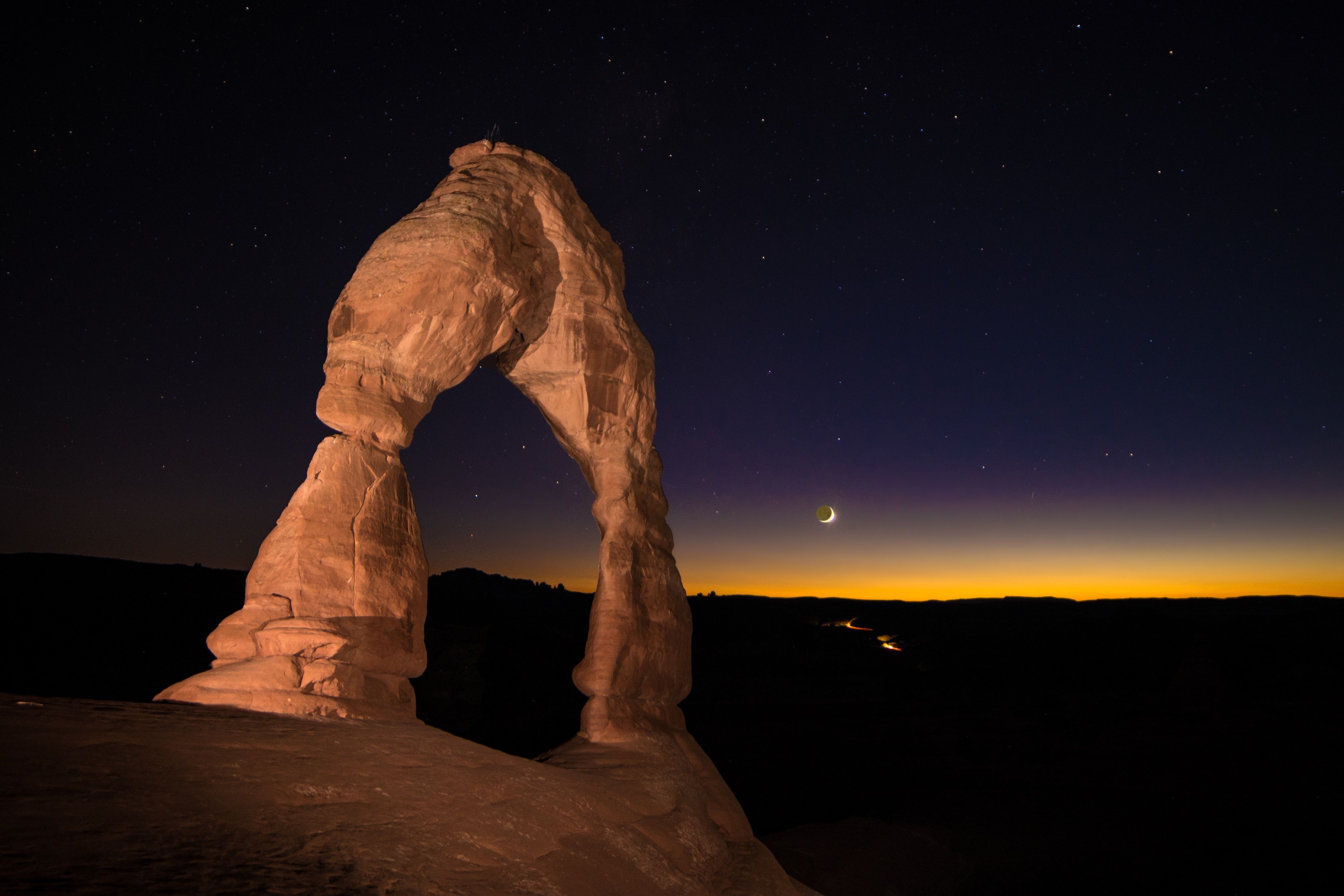 3936x2624 Rock Formation In The Middle Of Night Sky 4k Wallpaper, HD Nature Wallpaper, 4k Wallpaper, Image, Background, Photos and Picture