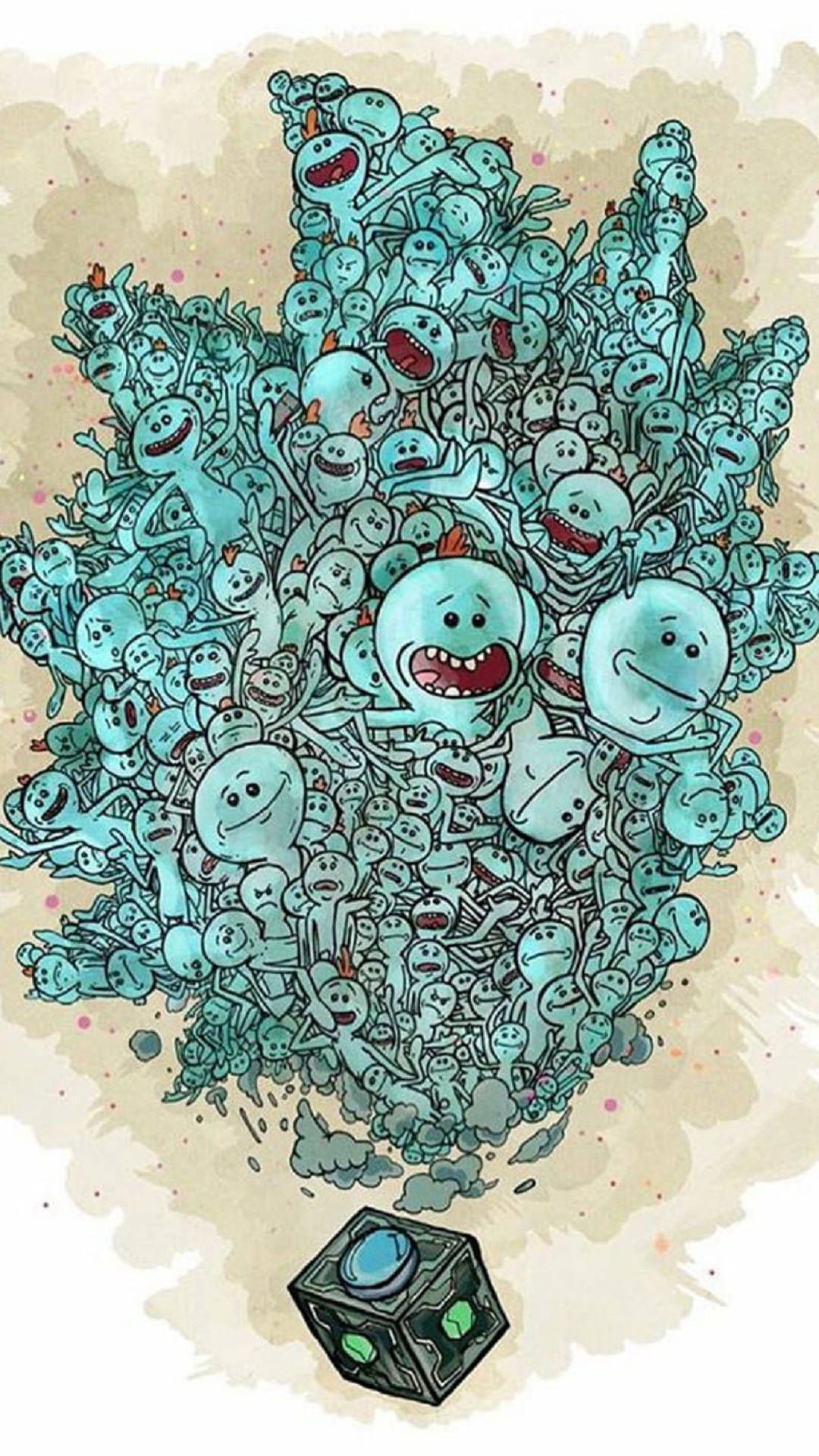 1080x1920 Download Mr Meeseeks Battalion Wallpaper