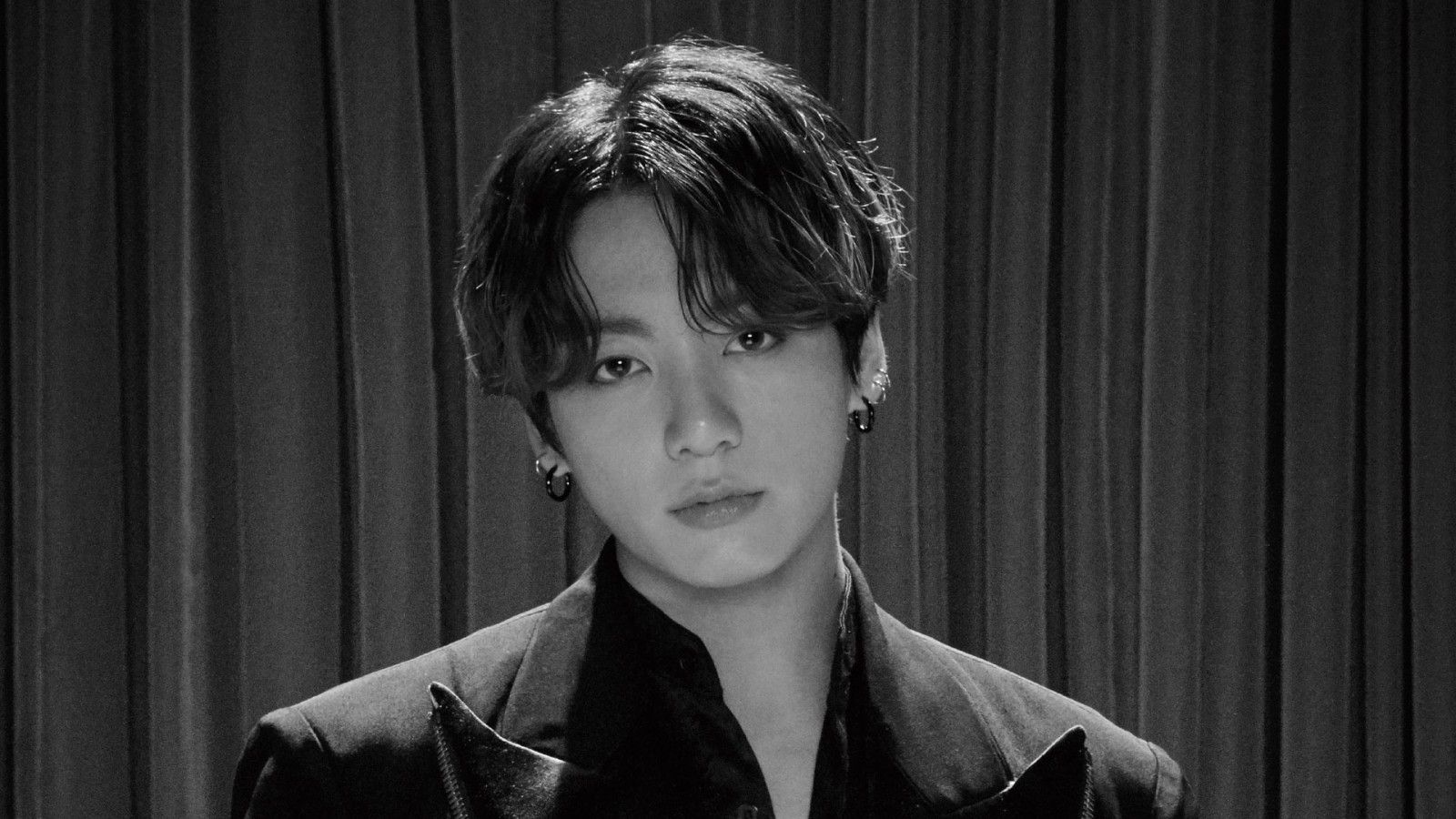 1600x900 Black And White Photo Of Jungkook K Pop Singer HD Jungkook Wallpaper