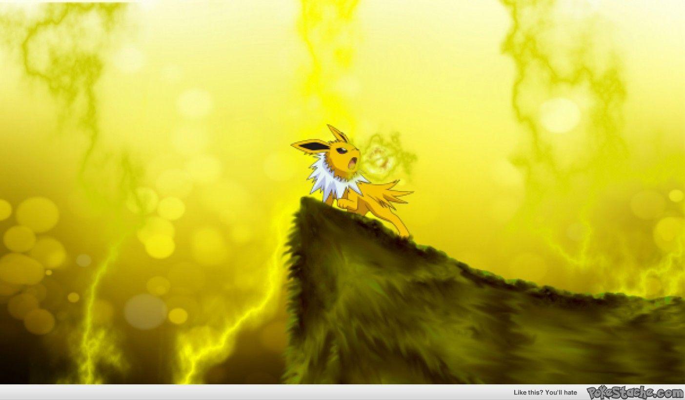 1404x820 Jolteon Wallpaper. Eevee evolutions, Wallpaper, Eevee