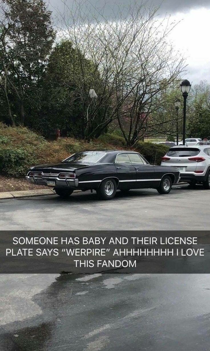 736x1227 Supernatural Picture. Supernatural baby wallpaper, Dean winchester with impala, Memes cars