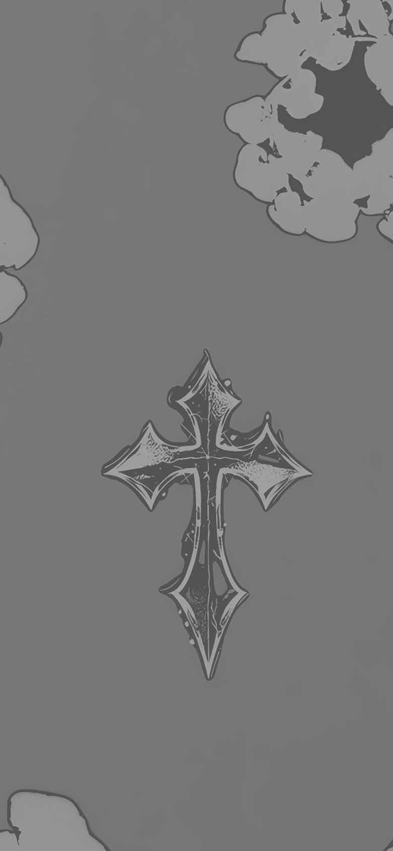 782x1692 Chrome Hearts Cross Grey Pattern Wallpaper