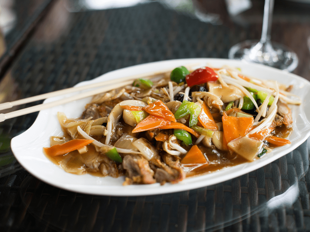 1024x768 Chicken chop suey in Blue®