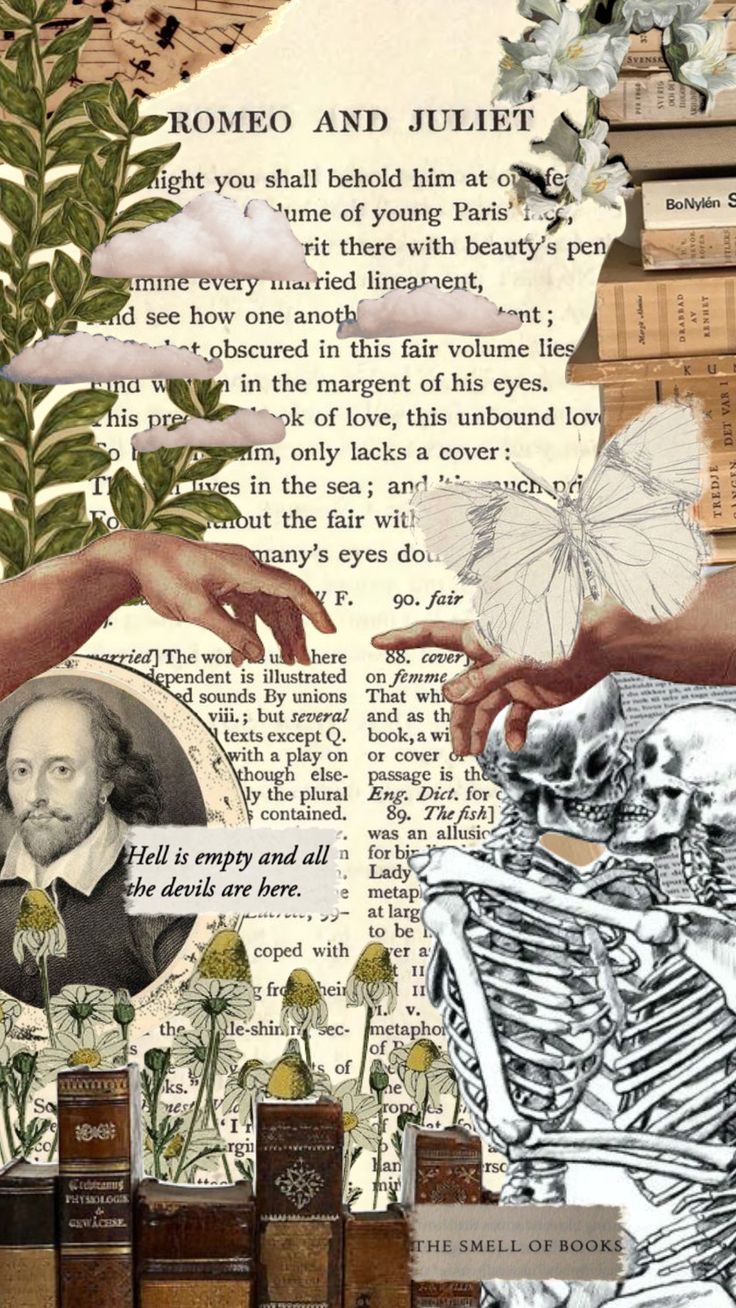 736x1308 Check out kaelyn_mcf's Shuffles #shakespeare #romeoandjuliet #art #vintage #collage #moodboard #aesthetic #shuffle #love. Literary collage
