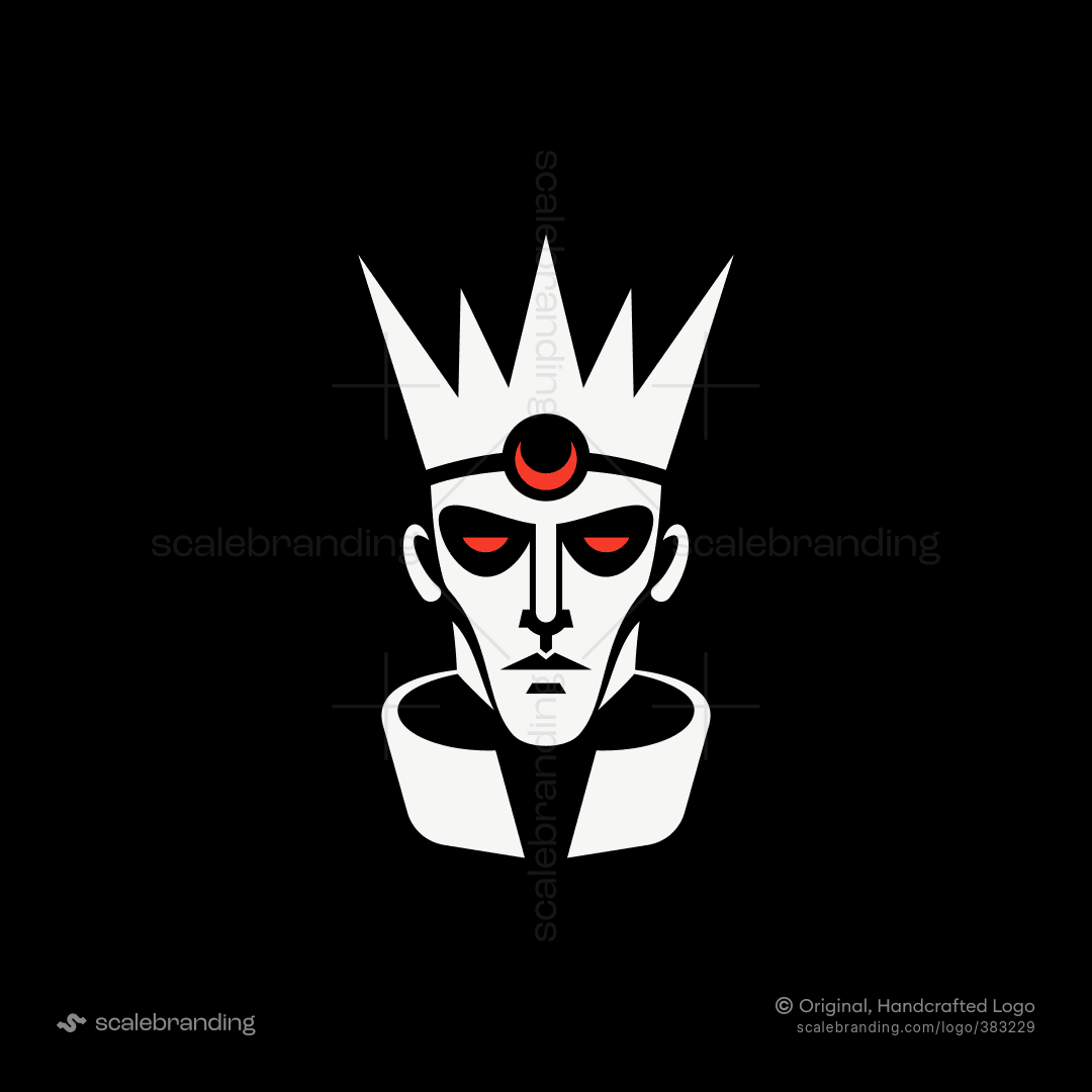 1080x1080 Bold Dark King Logo Design