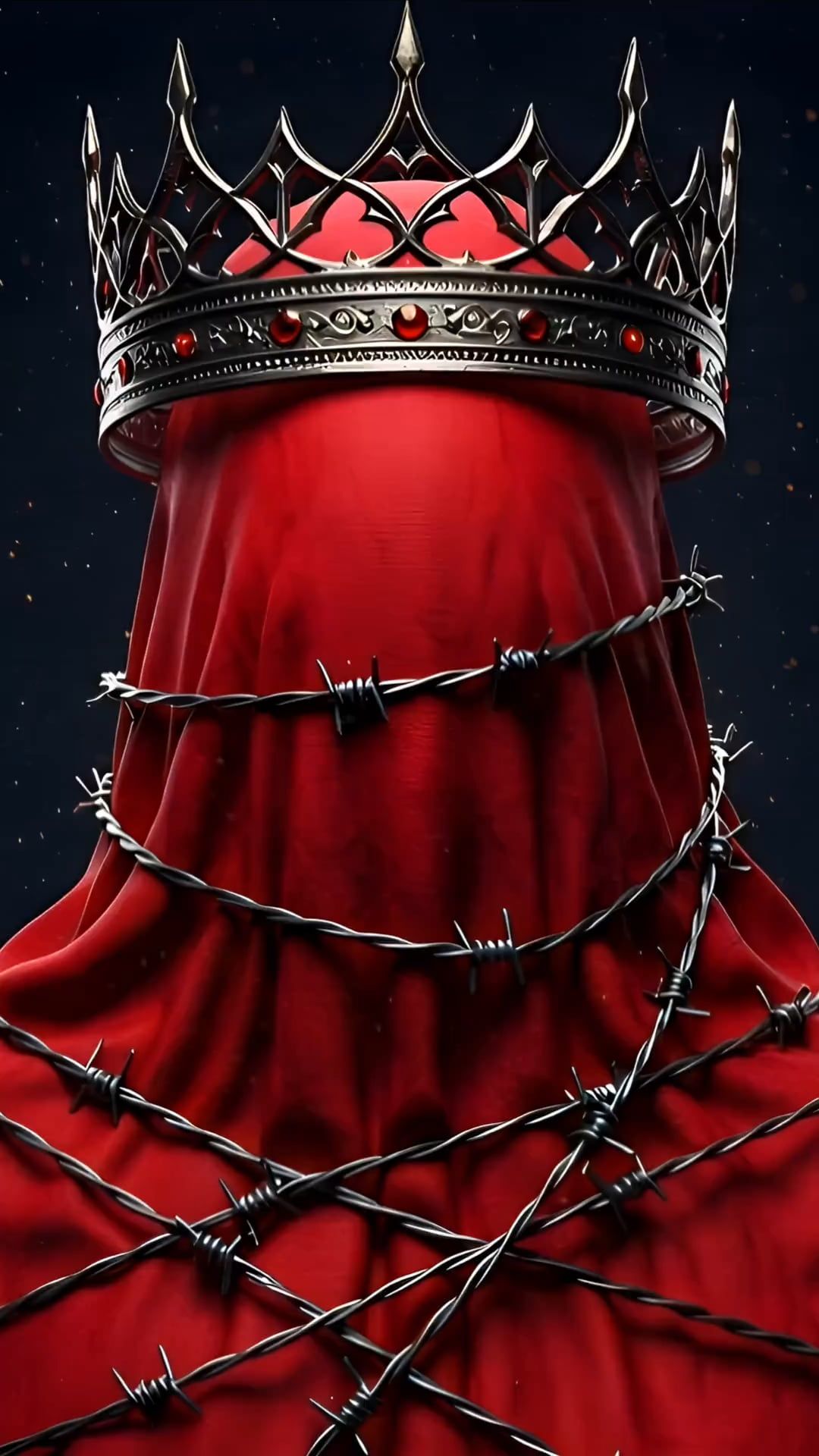 1080x1920 Dark Crown Bound Figure 4K Live Wallpaper