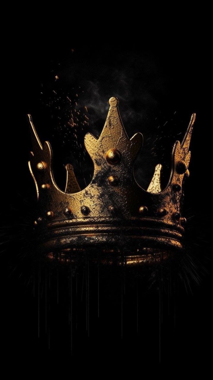 720x1280 Dark fantasy crown design. Fantasy costume inspiration, Gold crown on dark background, Crown wallpaper