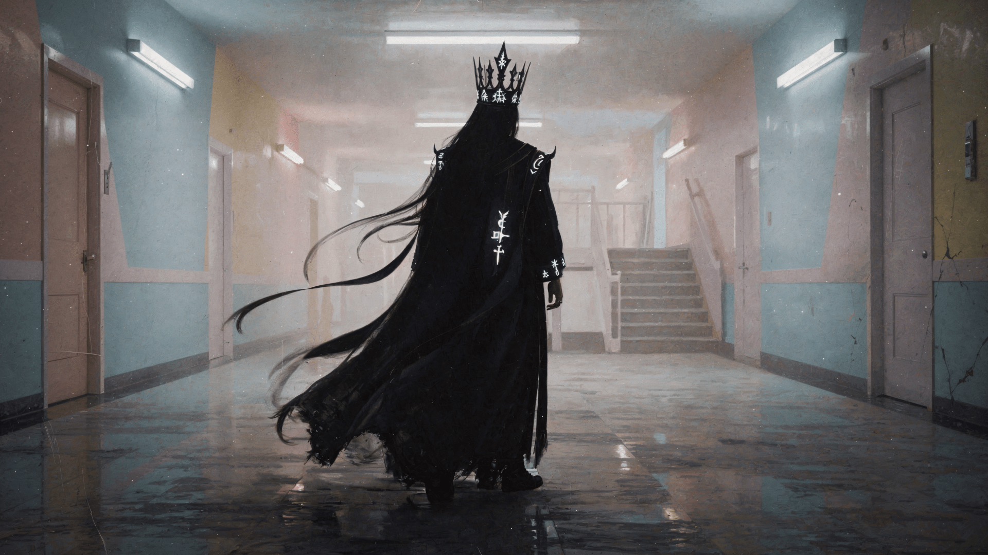 1920x1080 Download Dark King Dark King Crown Cloak Silhouette 4k Ultra HD Wallpaper