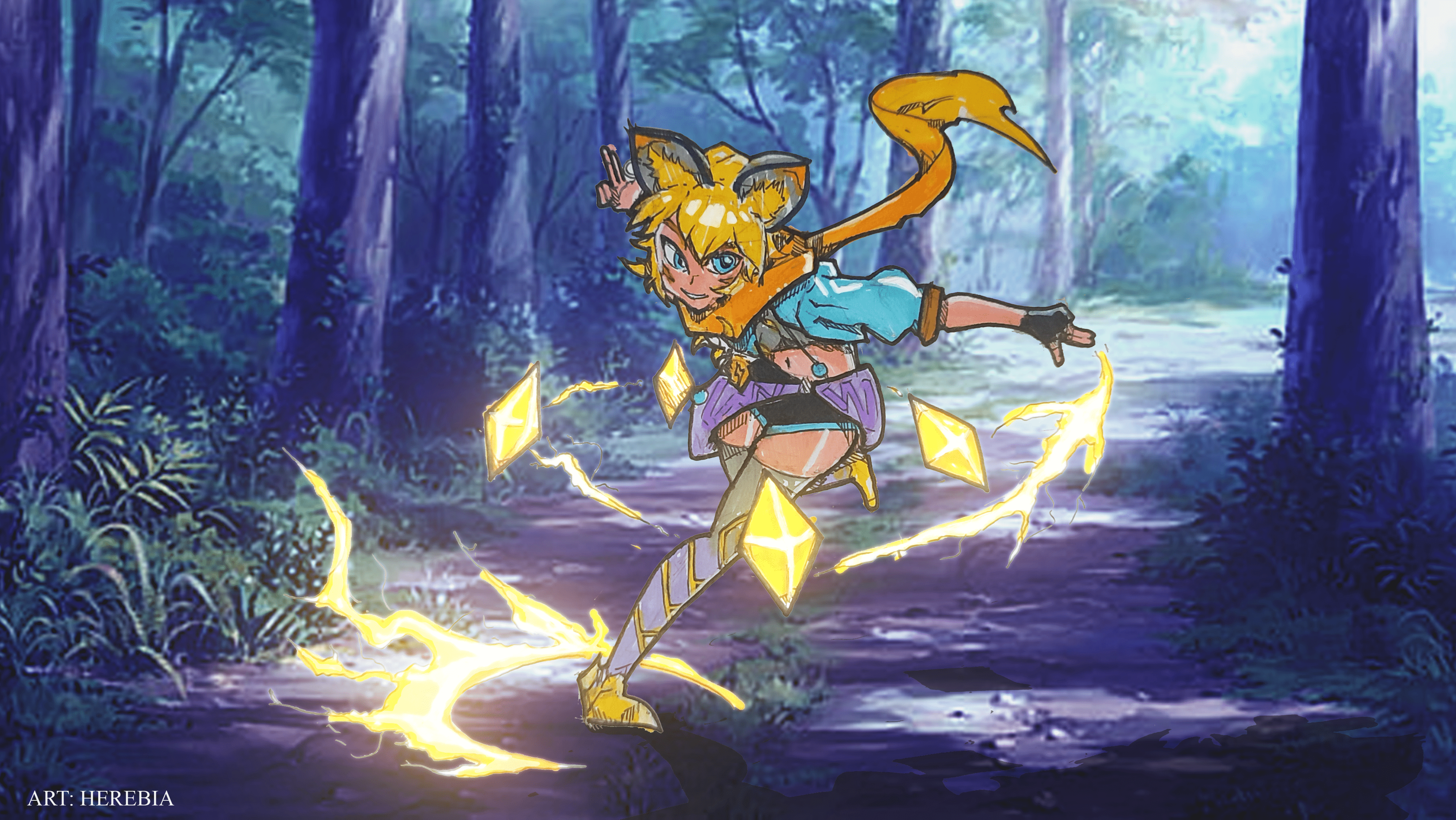 4000x2252 Joy Fan Art: On Her Way To Wipe Out Your Backline (OC)