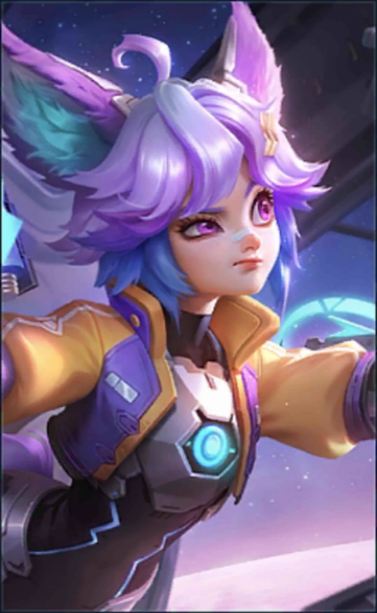 1260x2048 abyssal_mlbb on X: Joy Exostar Scout April 2025 Starlight Skin Portrait Splash Arts / X