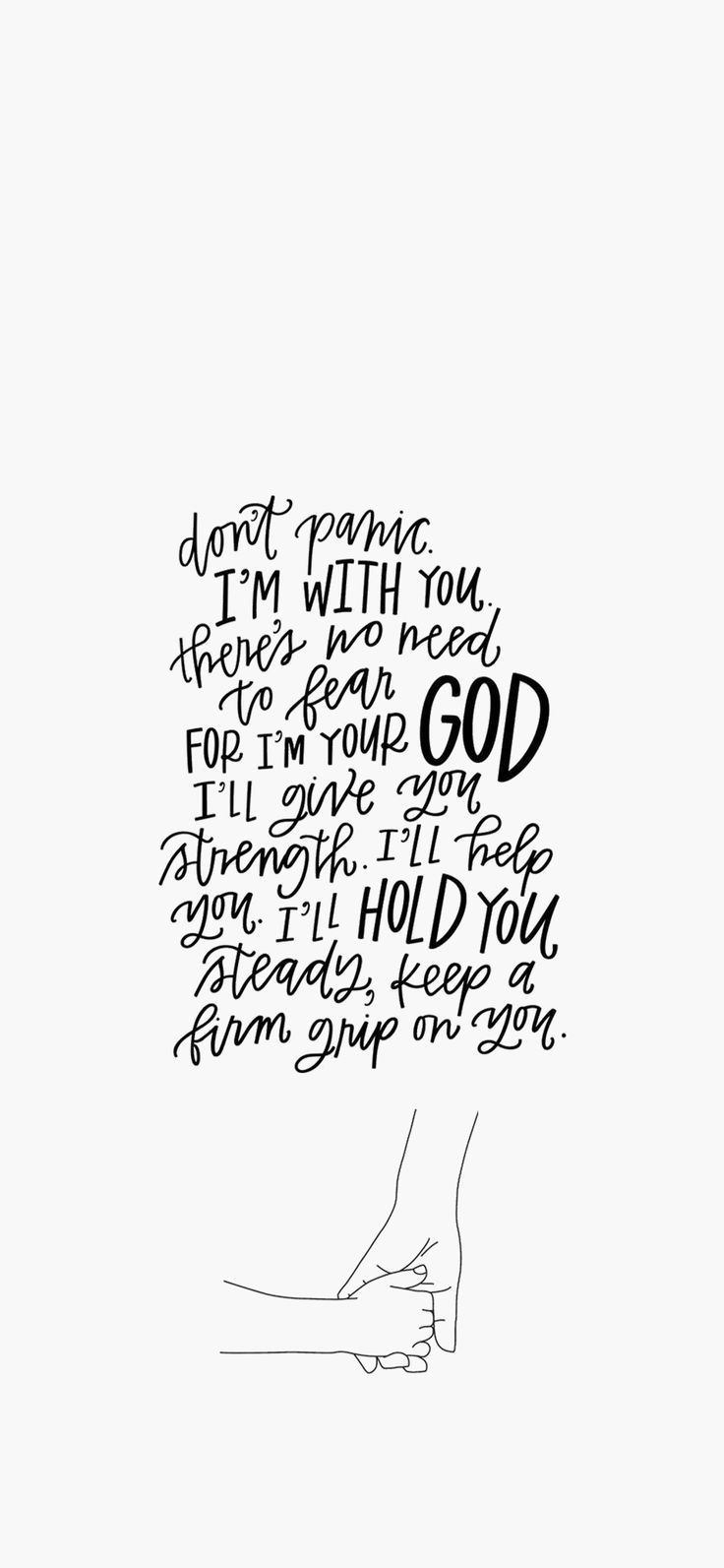 736x1593 Do not Fear scripture wallpaper