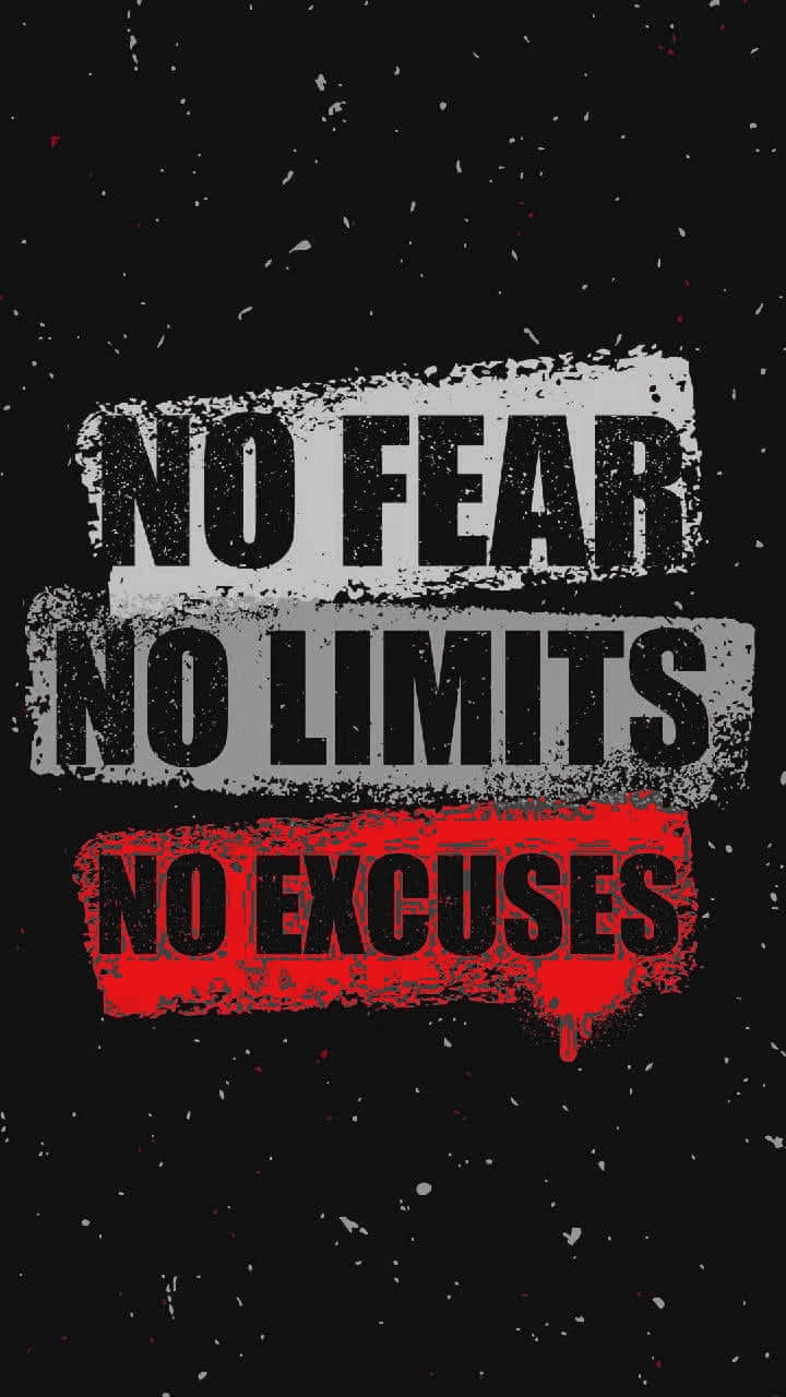 720x1280 Download no fear no limits no excuses poster Background