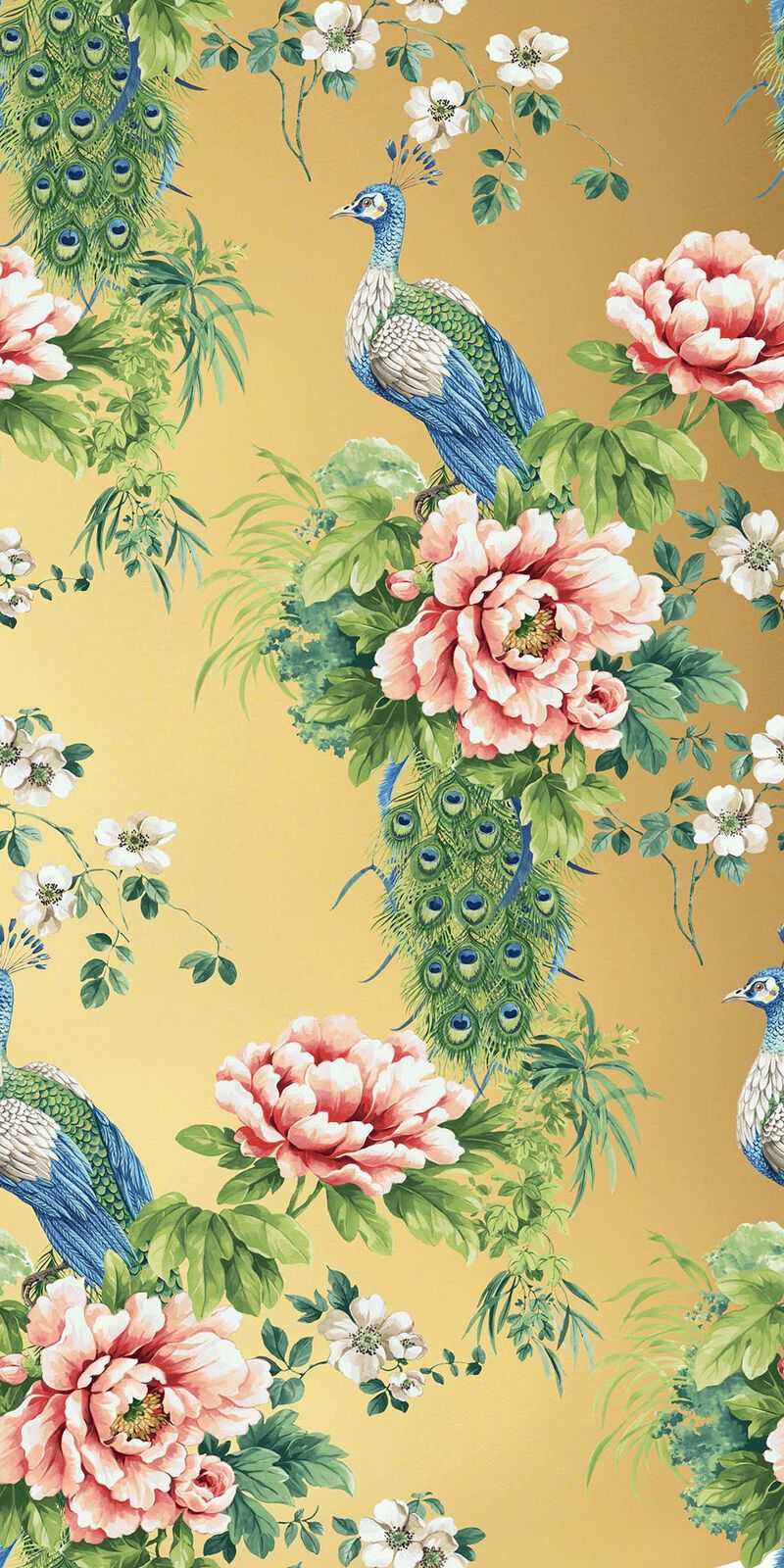 800x1600 Southfall. Metallic Garden Wallpaper