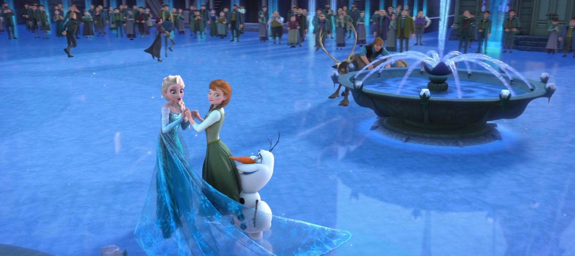 1920x856 Frozen HD Wallpaper: Elsa, Anna, Olaf & Friendsx856
