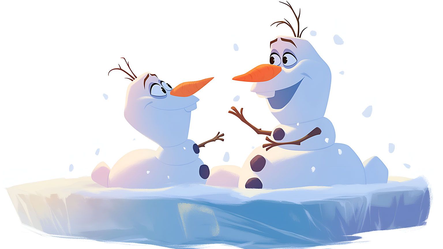 1536x864 Frozen Olaf Cute Disney Snowman Art Wallpaper in 4K