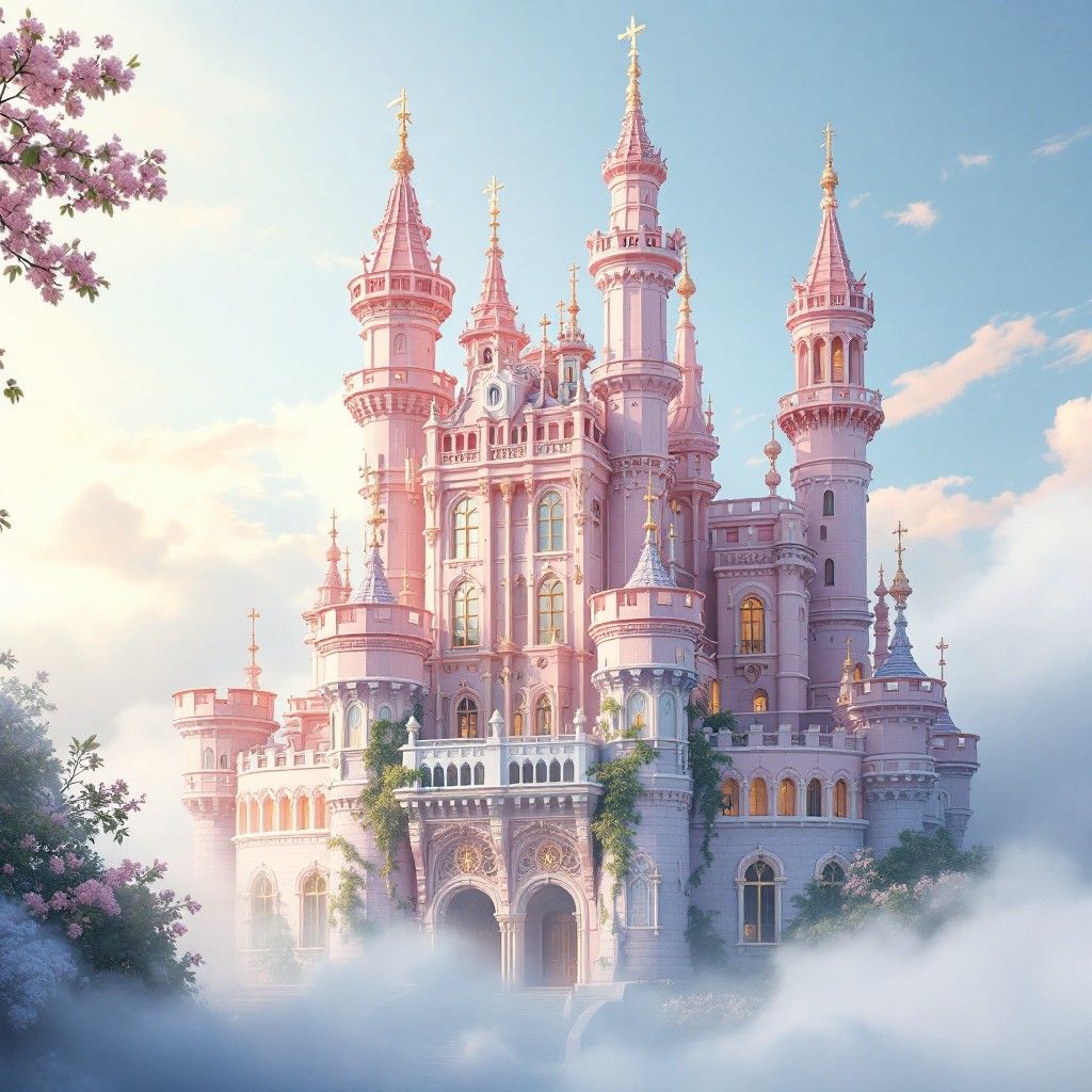 1024x1024 Download Pink Palace Dreams Image, Pink, Fairytale