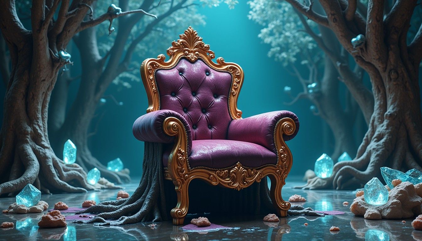 1344x768 Download Enchanted Royal Throne Image, Royal, Crown