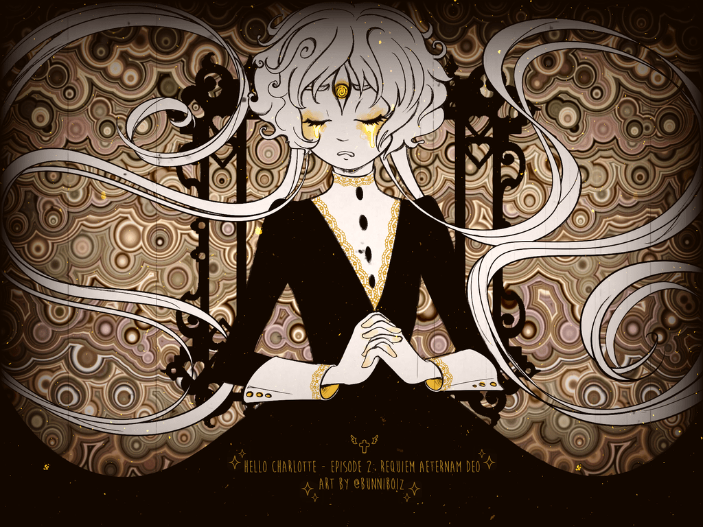 1024x768 Hello Charlotte EP2: Requiem Aeternam Deo Wallpaper