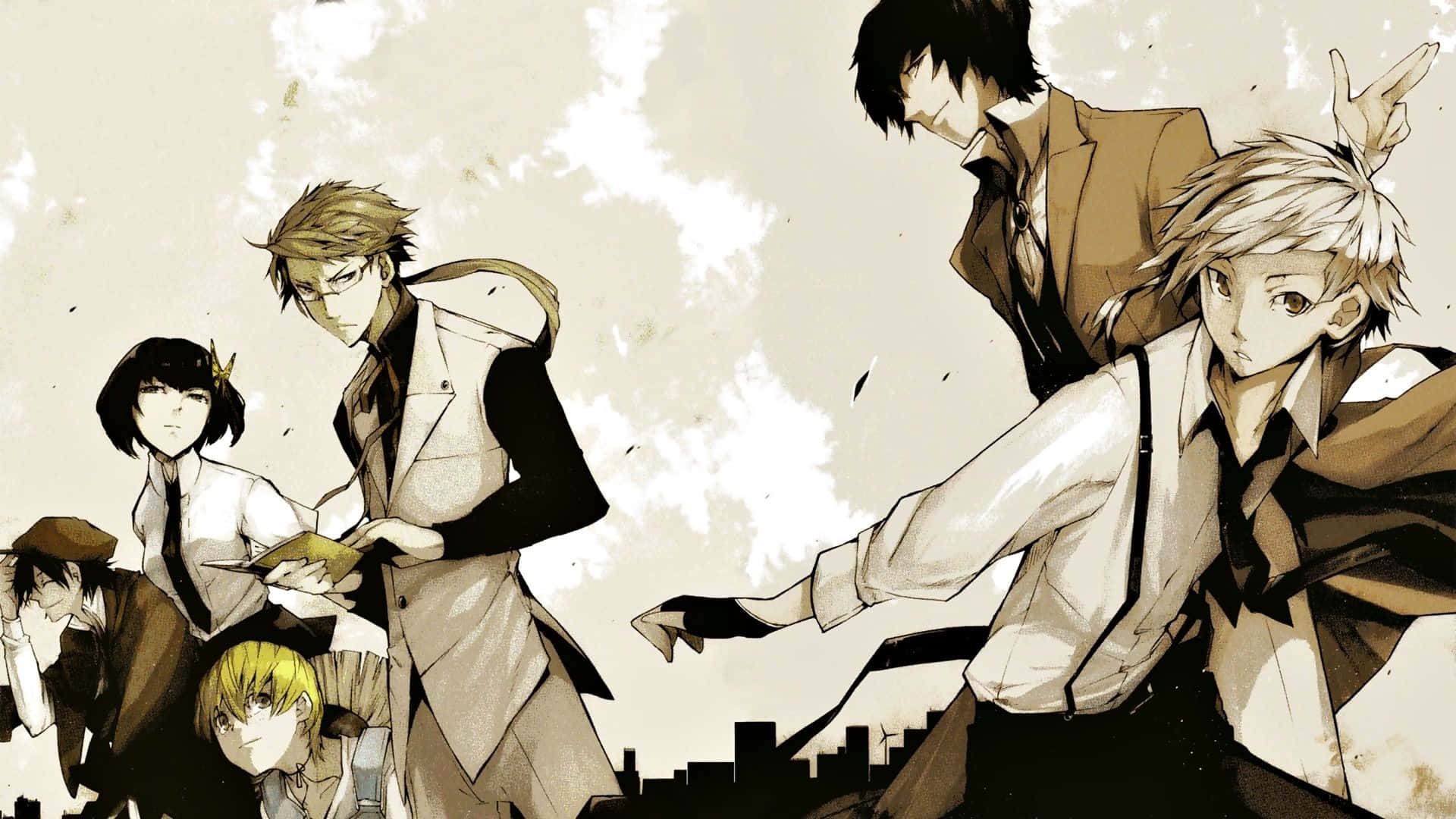 1920x1080 Download a group of anime characters standing in a group Wallpaper