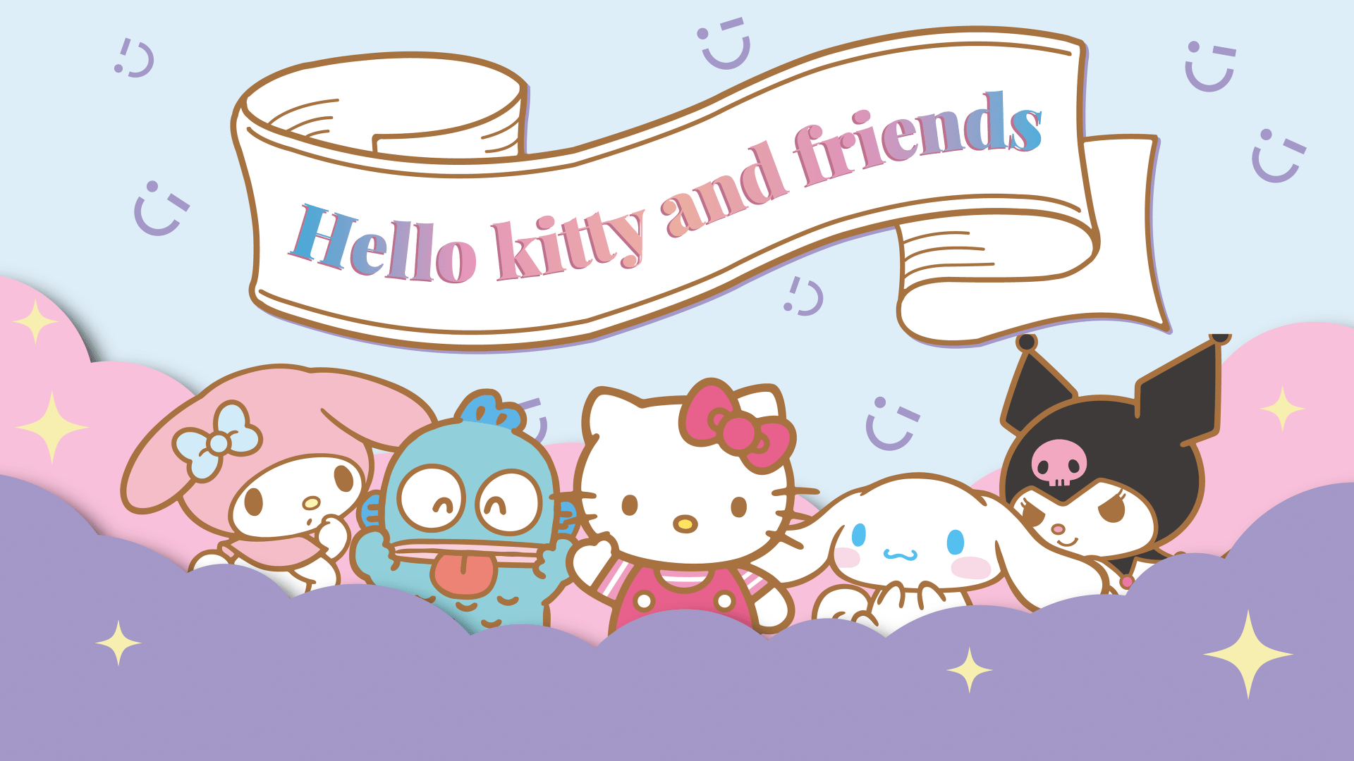 1920x1080 Hello Kitty and Friends Wallpaper 4K, Sanrio, My Melody