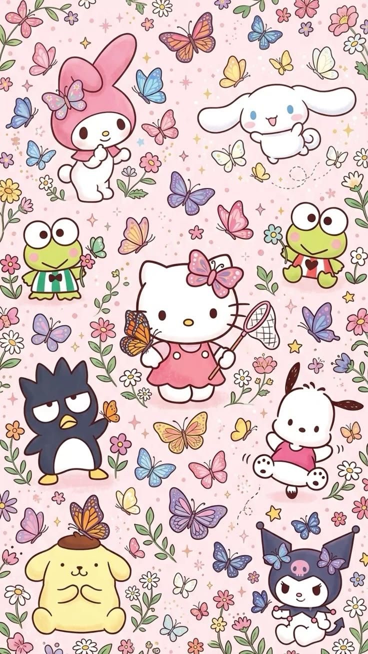736x1308 All sanrio characters wallpaper. All sanrio characters together, All the sanrio characters in one picture
