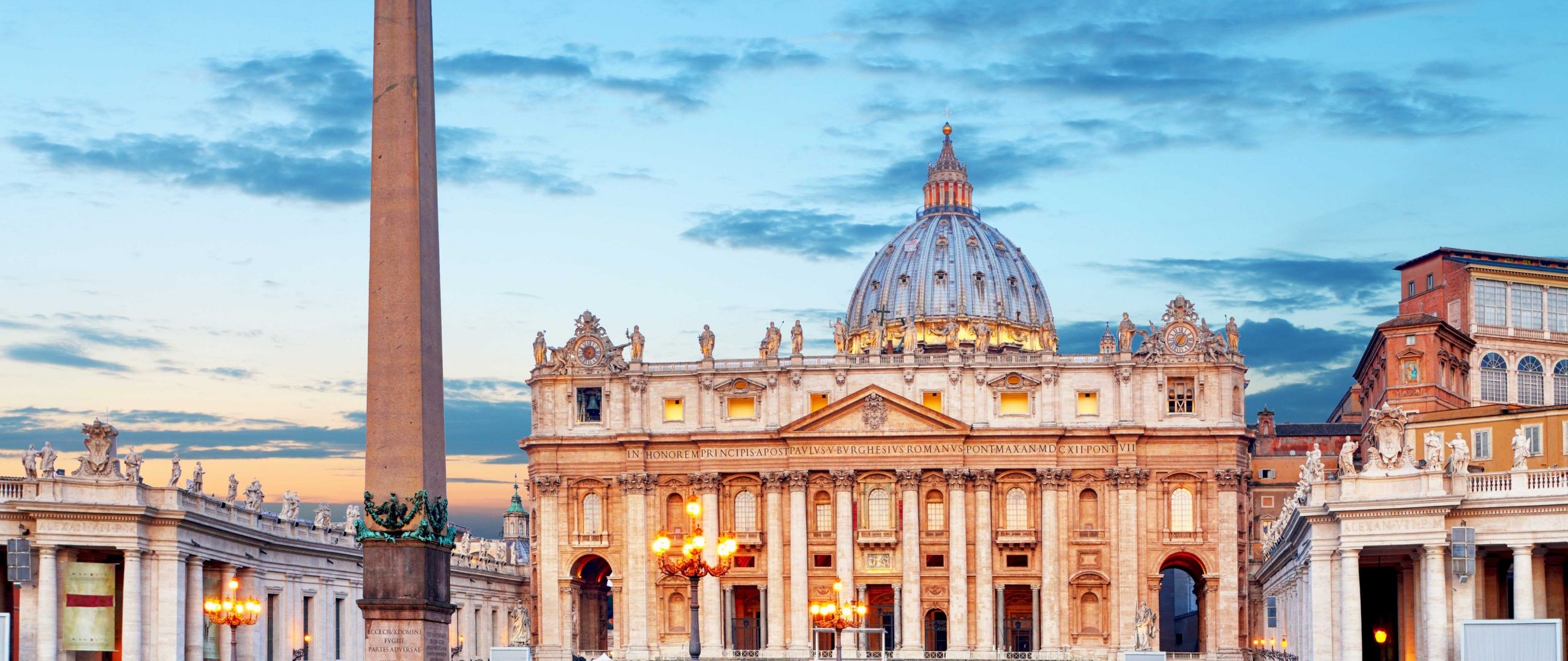 2560x1080 St Peter's Basilica Wallpaper 4K, Vatican City