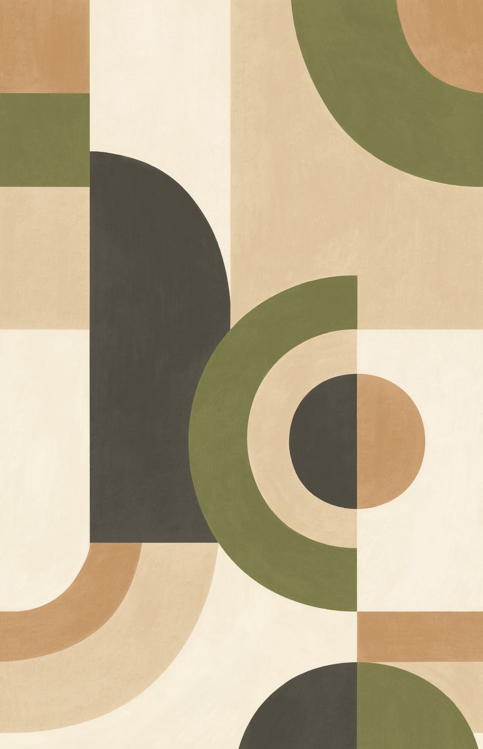 967x1500 Round. Abstract Shape Wall Mural