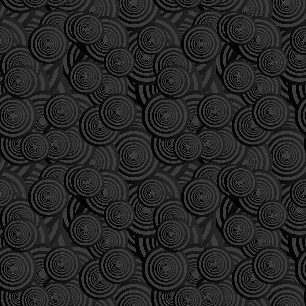 1280x1280 Download free photo of Circle, concentric, black, seamless, wallpaper