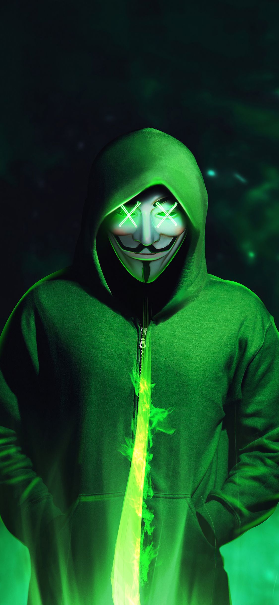 1125x2436 Green Jacket Wallpaper