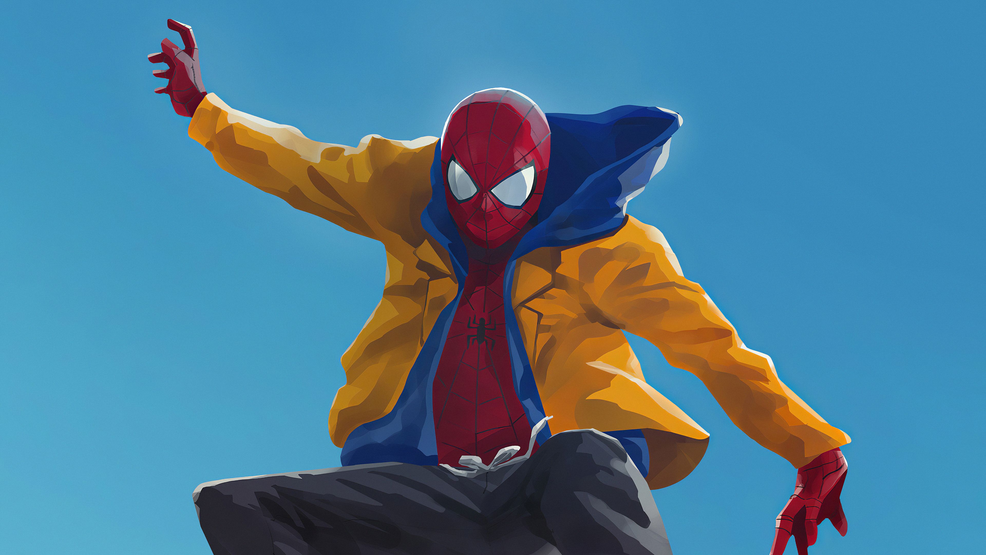3840x2160 Spider Man Yellow Jacket Wallpaper, HD Superheroes Wallpaper, 4k Wallpaper, Image, Background, Photos and Picture