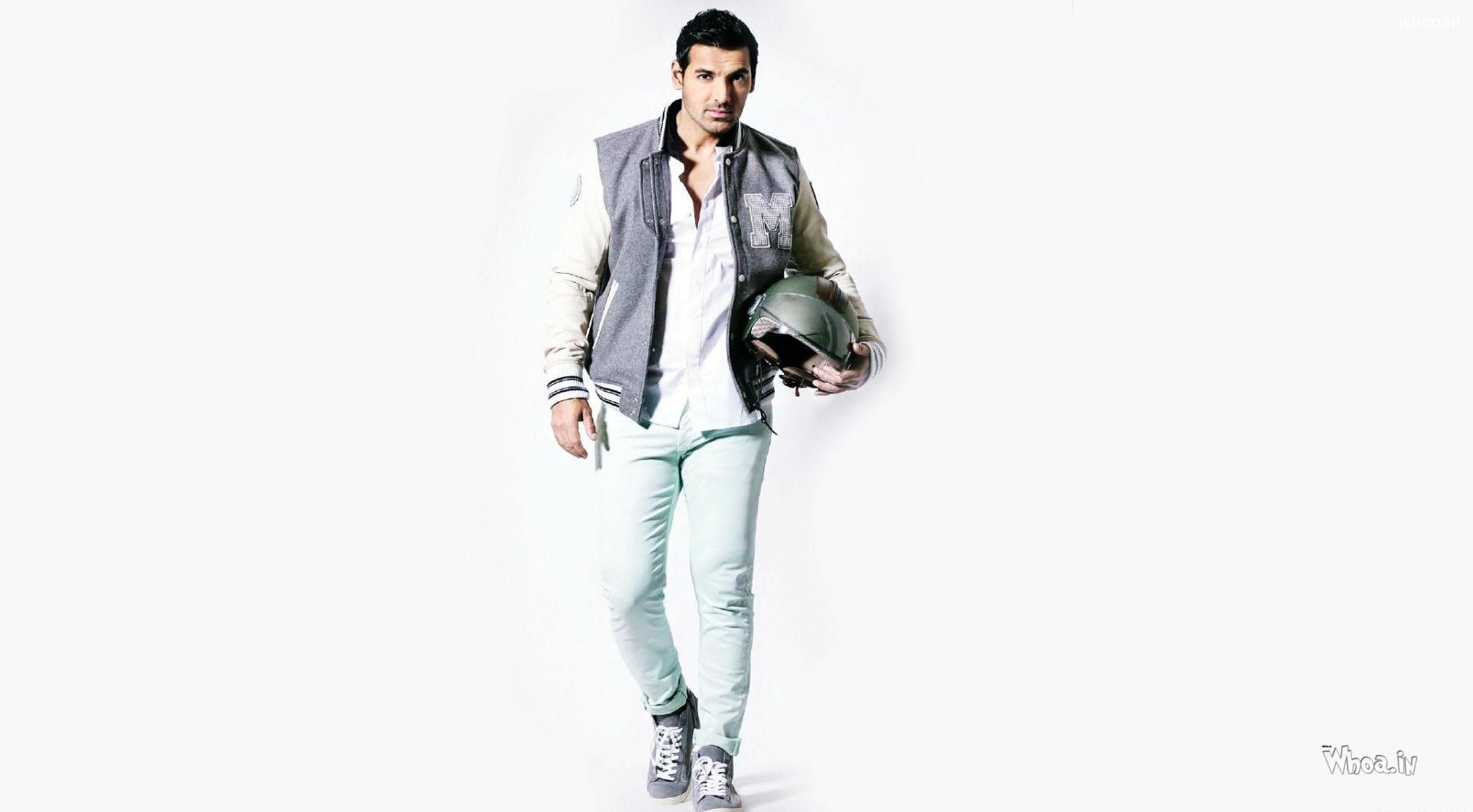 1920x1059 John Abraham Wear Black And White Jaket HD Wallpaper