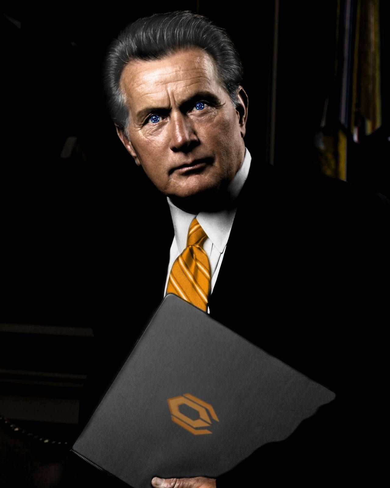 1280x1600 Download Dark Illustration American Actor Martin Sheen Illusive Man Wallpaper
